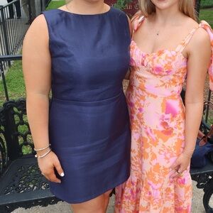 Lulu's Navy Open Back Dress